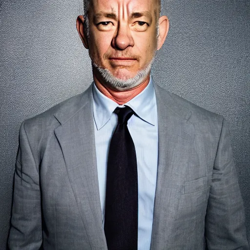 Prompt: the face of a succesful man who looks like a mix of Harrison Ford, Tom Hanks, Tom Cruise and Ryan Reynolds. highly detailed uncropped full-color epic corporate portrait photograph. best corporate photoraphy photo winner, meticulous detail, hyperrealistic, centered uncropped symmetrical beautiful masculine facial features, atmospheric, photorealistic texture, canon 5D mark III photo, professional studio lighting, aesthetic, very inspirational, motivational