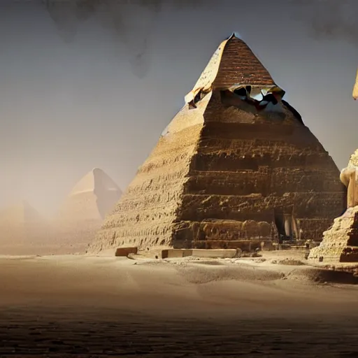 Image similar to ancient egyptian times, realistic, 8 k, extremely detailed, cgi, trending on artstation, hyper - realistic render, by greg rutkowski