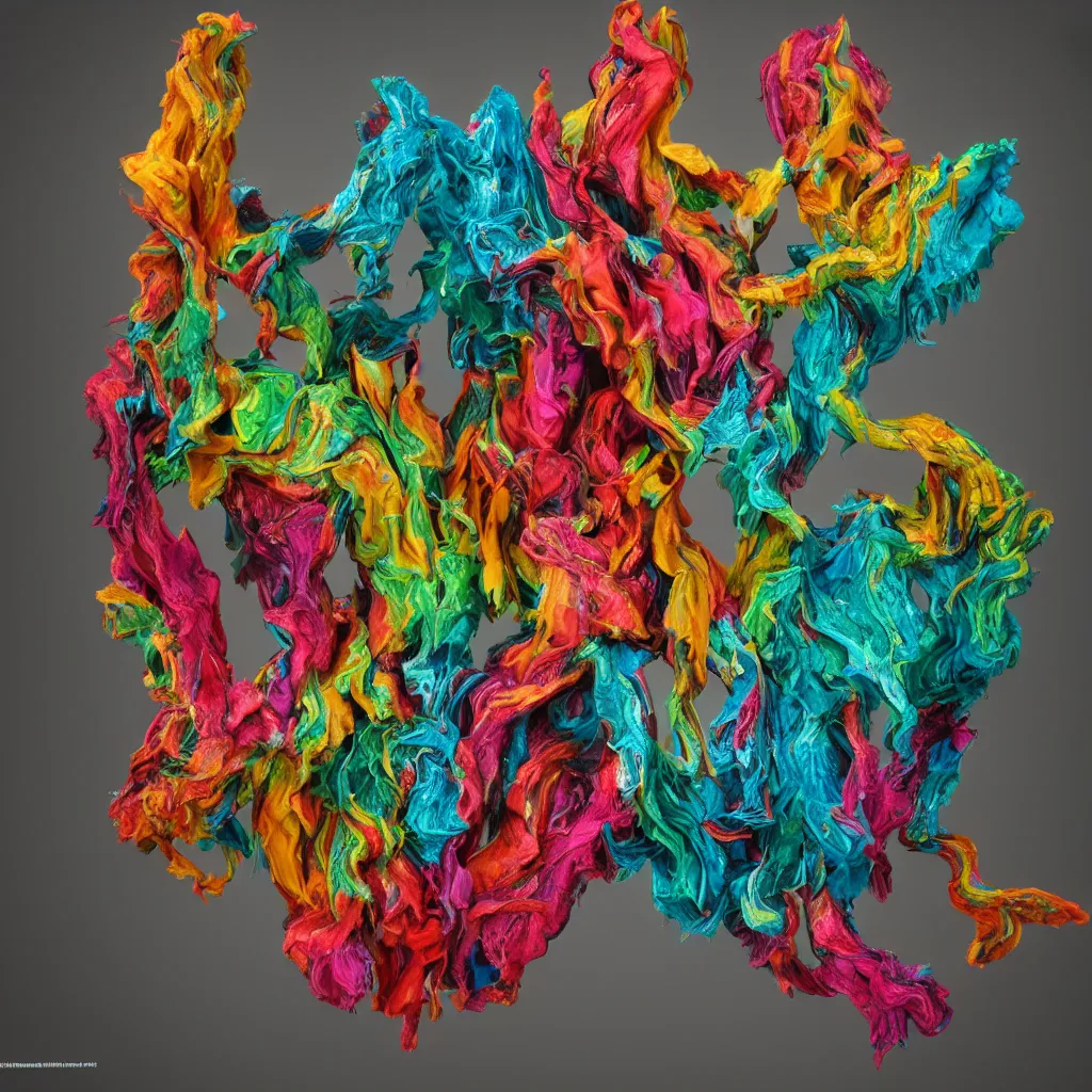 Image similar to painful pleasures by lynda benglis, octane render, colorful, 4 k, 8 k