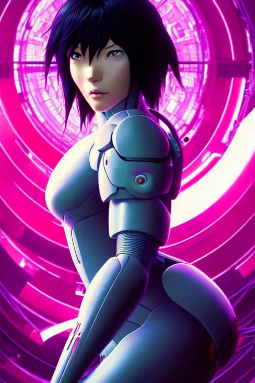 Image similar to weta disney pixar movie still portrait photo of ghost in the shell anime : : as motoko kusanagi by pixar : : by ilya kuvshinov, rossdraws, artgerm, maxim cover, octane render, 3 d, volumetric lighting, anti aliasing, raytracing : :