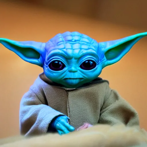 Image similar to baby yoda as president, unreal, 3 d occlusion, sss