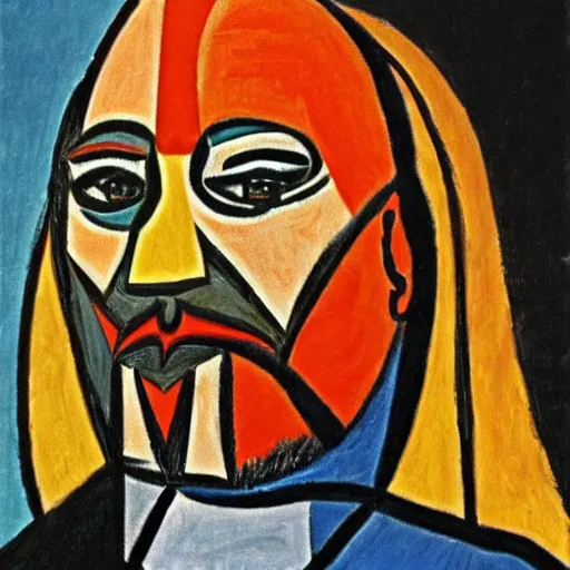 Prompt: worf, by picasso.