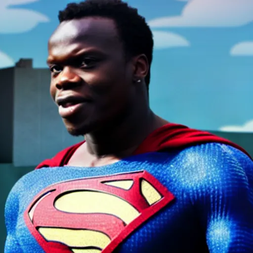 Image similar to film still of KSIOlajidebt as Superman