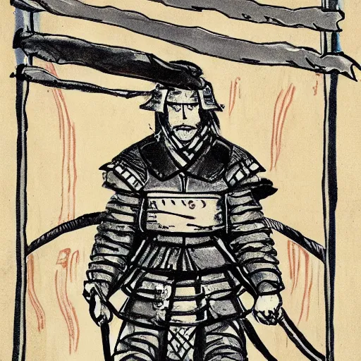 Prompt: bernie sanders in samurai armor