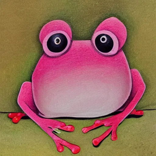 Image similar to a pink frog