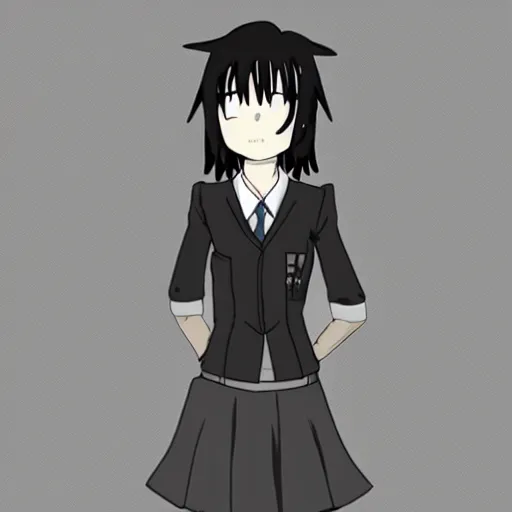 Image similar to Tomoko Kuroki from the Watamote manga 4k 2d drawing