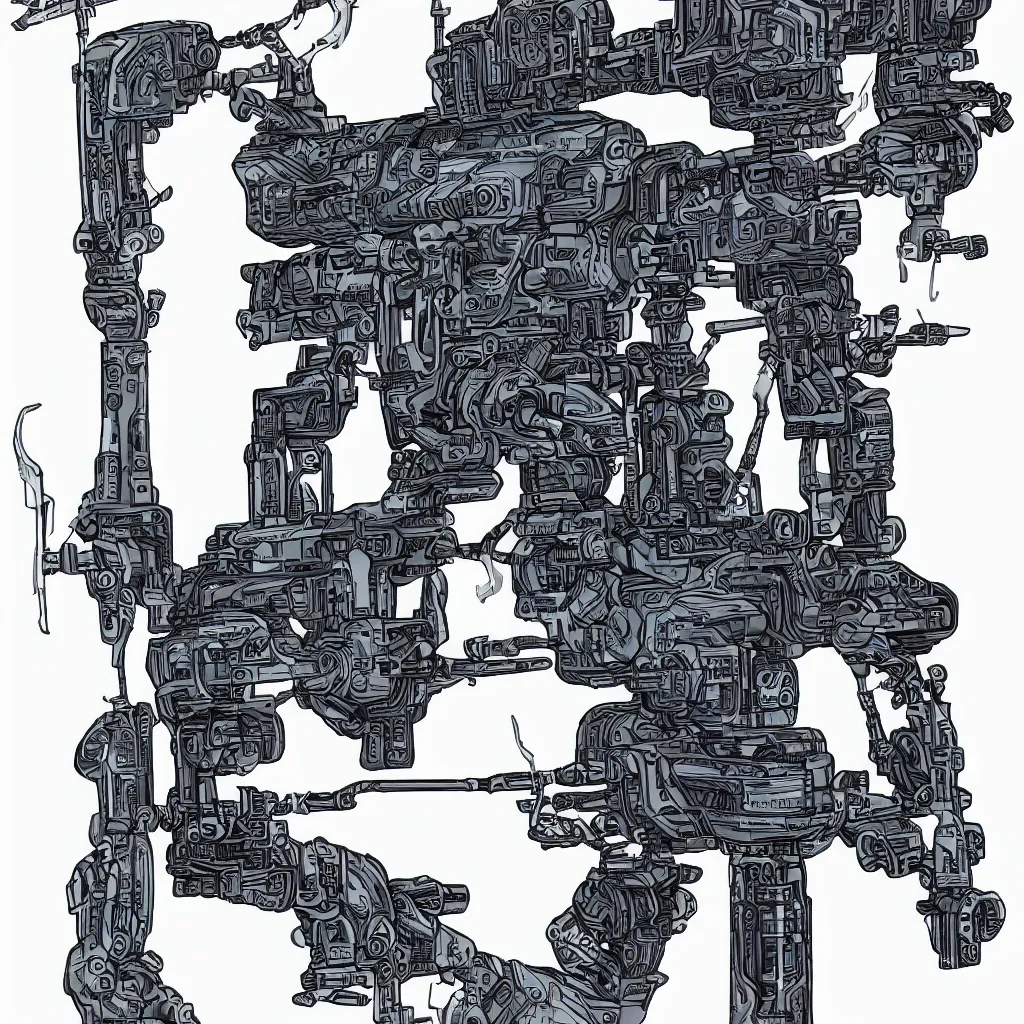 Image similar to a highly detailed portrait of a cybernetic plasma rifle with a white background