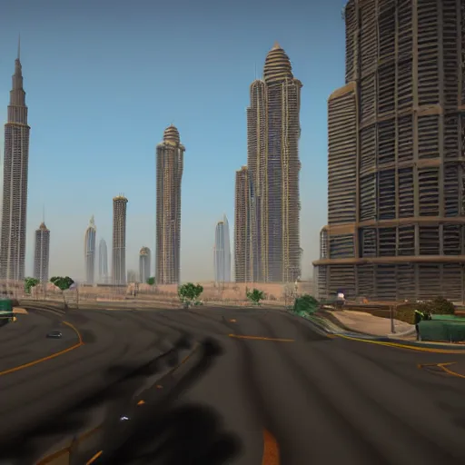 Image similar to gta : dubai, unreal engine