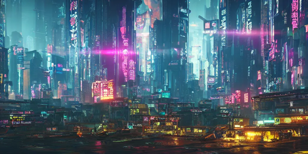 Cyberpunk city wallpaper in high definition