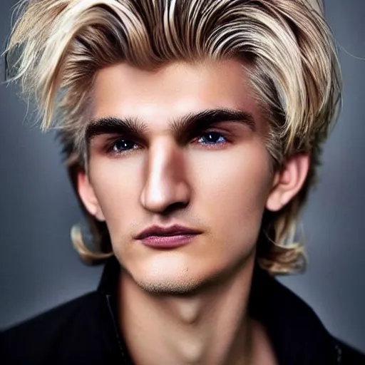 Image similar to really handsome gigachad xqc, beauty magazine photograph