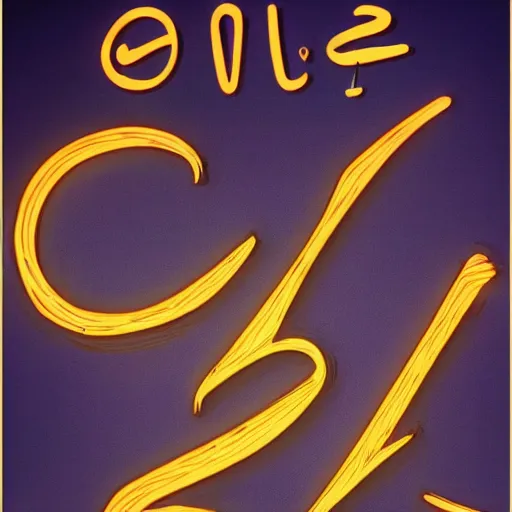 Image similar to lettering that reads oli in the style of hajime sorayama