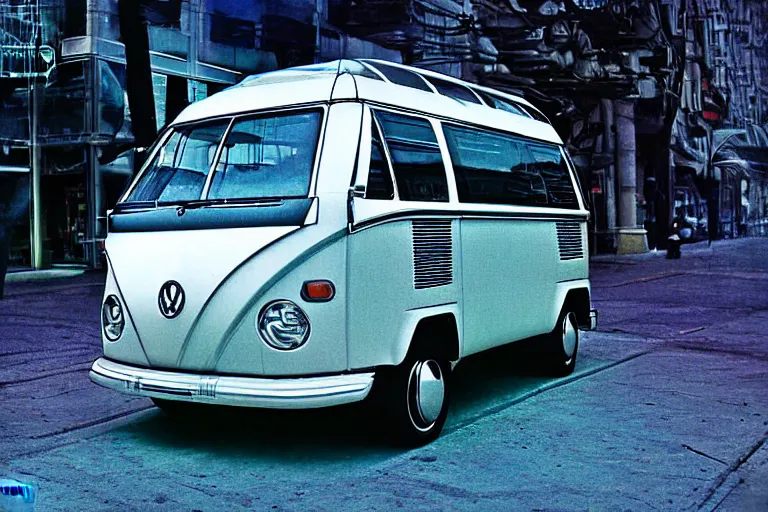 Image similar to futuristic concept volkswagen van mercedes ( ( sprinter ) ), ektachrome photograph, volumetric lighting, f 8 aperture, cinematic eastman 5 3 8 4 film