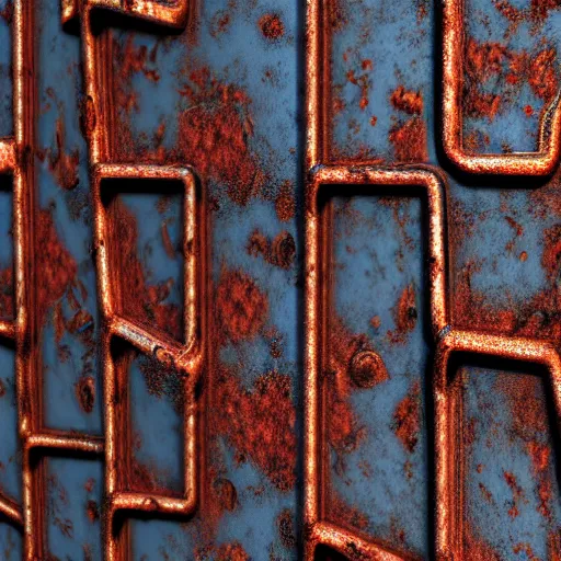 Image similar to 2 d rusted riveted metal, hd, 8 k, photoreal, best quality