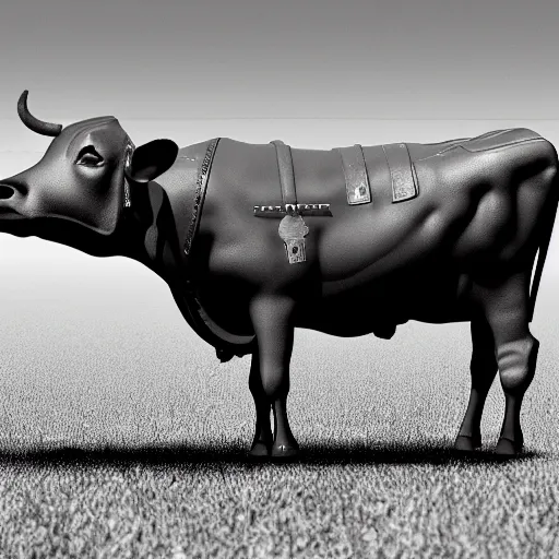 Prompt: a highly detailed ultra realistic photograph of a cow dressed in a male airplane pilot suit