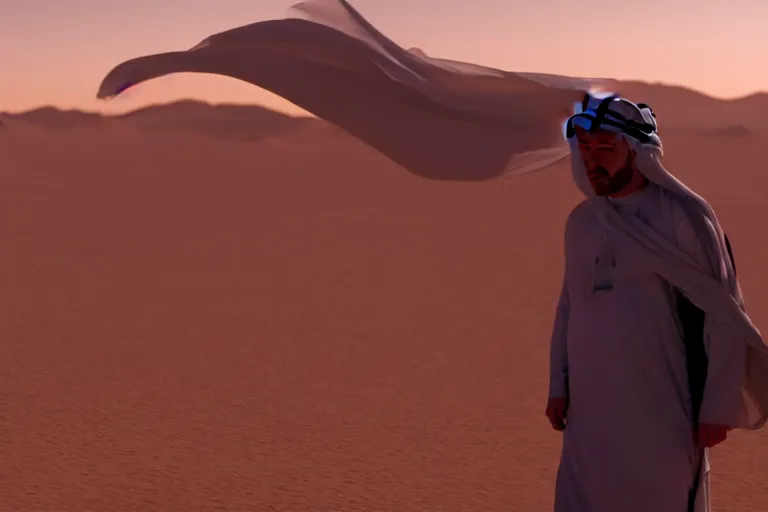 Prompt: screen grab from the anime * alex jones in arabia * ; 8 k uhd ; very detailed, top all time / r / cineshots ; cinematic shot ; high quality movie still ; desktop wallpaper ;