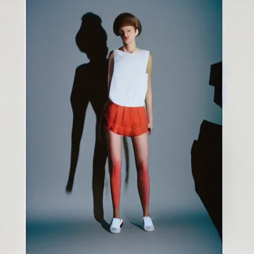 Image similar to realistic photoshooting for a new balenciaga lookbook, color film photography, photo of a woman, photo in style of jack bridgland, 3 5 mm