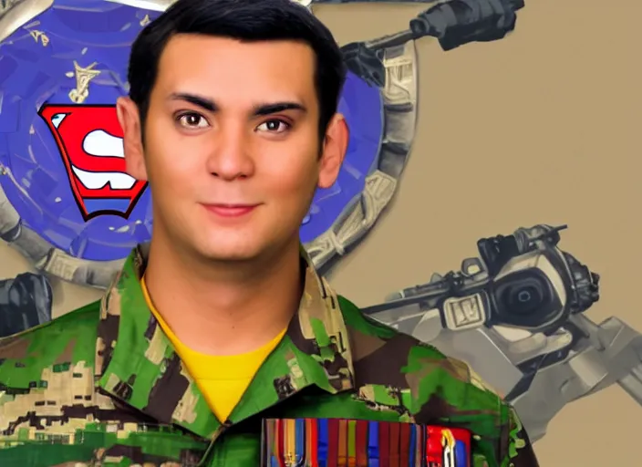 Image similar to portrait of super nicktendo youtuber with military regalia