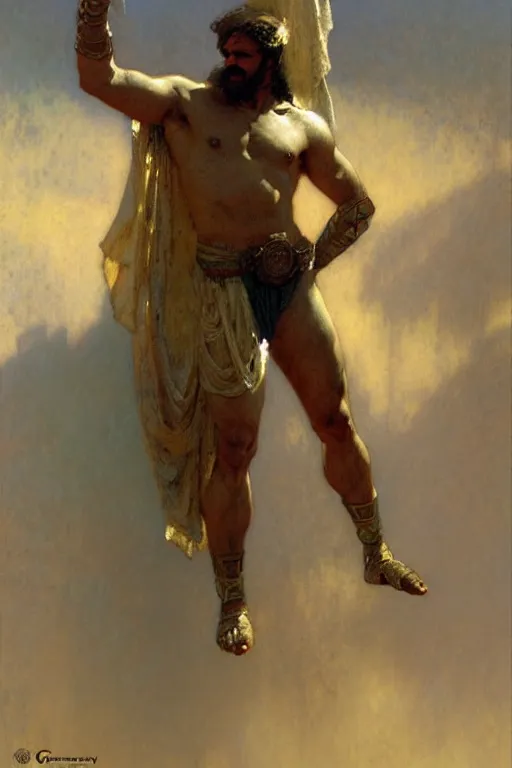 Prompt: male, gladiator, painting by gaston bussiere, craig mullins, greg rutkowski, alphonse mucha