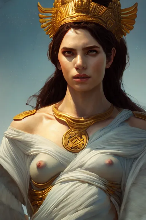 Prompt: goddess of the greece, highly detailed, digital painting, artstation, concept art, smooth, sharp focus, illustration, unreal engine 5, 8 k, art by artgerm and greg rutkowski and edgar maxence