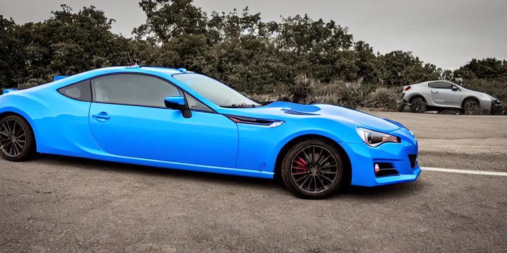 Image similar to cell - shaded blue subaru brz