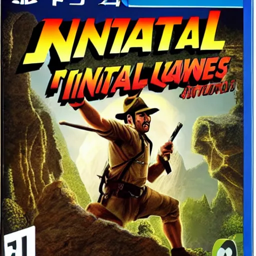 Image similar to video game box art of a ps 4 game called pitfall : indiana jones edition, 4 k, highly detailed cover art.