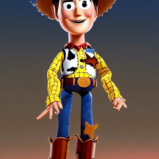 Image similar to woody from toy story 1995 movie as an actual figure