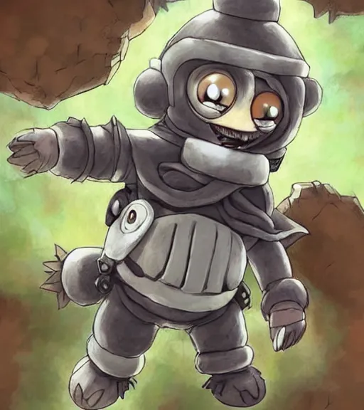 Image similar to beautiful little boy wearing an cyborg bear suit, artwork in kentaro miura and made in abyss, inspired in super bomberman, smooth, beautiful lightness, anatomically correct, trending on pixiv, space