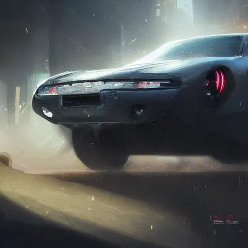 Image similar to aftermarket car, elegant, digital painting, concept art, smooth, sharp focus, art style from Wang Ke and Greg Rutkowski and Bruce Kaiser and Scott Robertson and Dmitry Mazurkevich and Doruk Erdem and Jon Sibal, small style cue from Blade Runner and Minority Report and iRobots