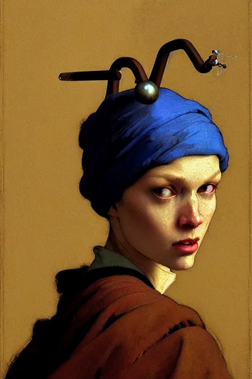 Prompt: full character portrait half - life 2 team fortress 2 video game character art not the girl with the pearl earring character design, painting by gaston bussiere, katsuya terada, nc wyeth, greg rutkowski, craig mullins, vermeer, frank frazetta, mucha, tom of finland, trending on artstation, jeffery catherine jones