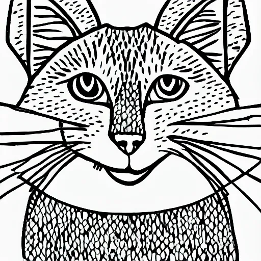 Image similar to outline cat doodle simple cute