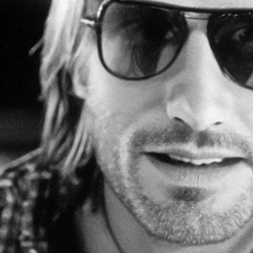 Image similar to close - up of kurt cobain as the character slater in the movie dazed & confused, movie still frame, promotional image, imax 7 0 mm footage