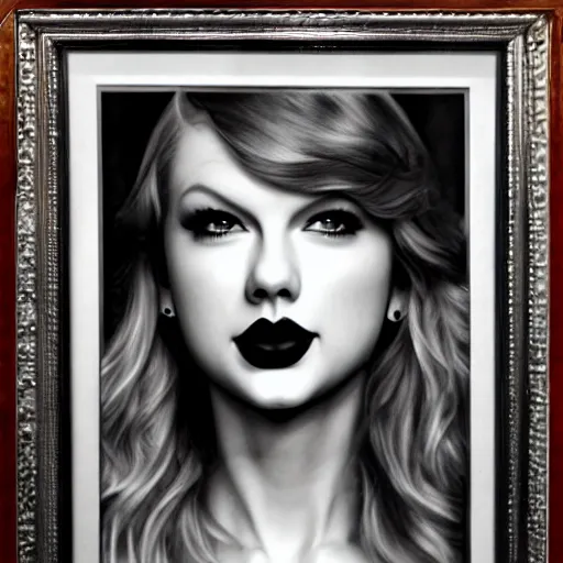 Image similar to taylor swift portrait, symmetrical features, perfect,