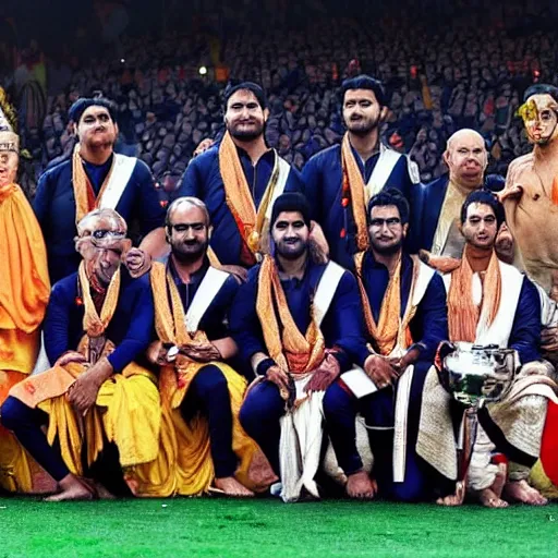 Image similar to a hindu epic about tottenham hotspur