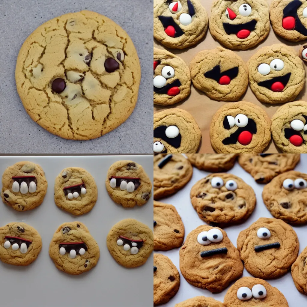 Prompt: angry cookie