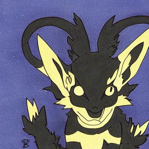 Prompt: umbreon by studio ghibli