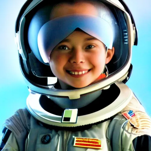 Image similar to portrait of the youngest spaceship pilot in the Earth Defense Force fleet, before her greatest battle. 0.000001