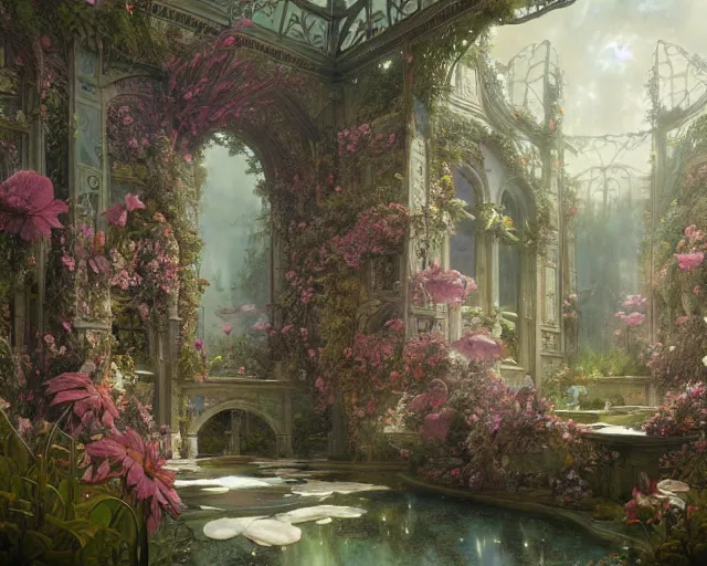 Image similar to flower pavilion, ferdinand knab, ross tran, peter mohrbacher