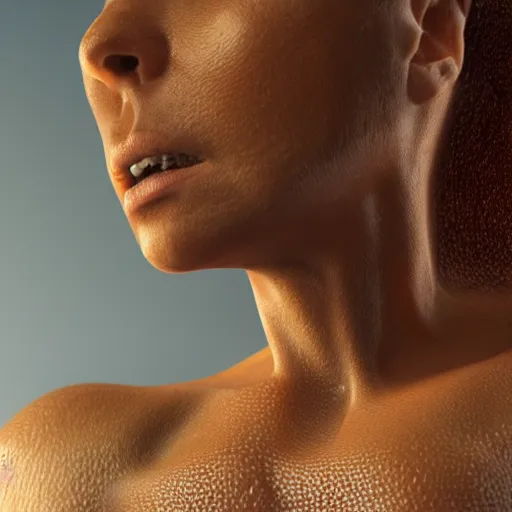 Image similar to a straight smooth vertical tube with the texture of human skin, highly realistic, hyper-real, 4k, Octane render