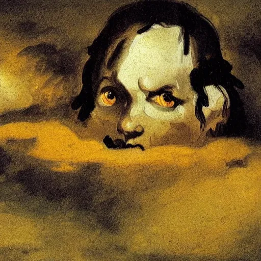 Prompt: a painting francisco goya did when he was deeply schizophrenic