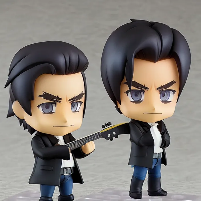 Prompt: Johnny Cash, An anime Nendoroid of Johnny Cash, figurine, detailed product photo