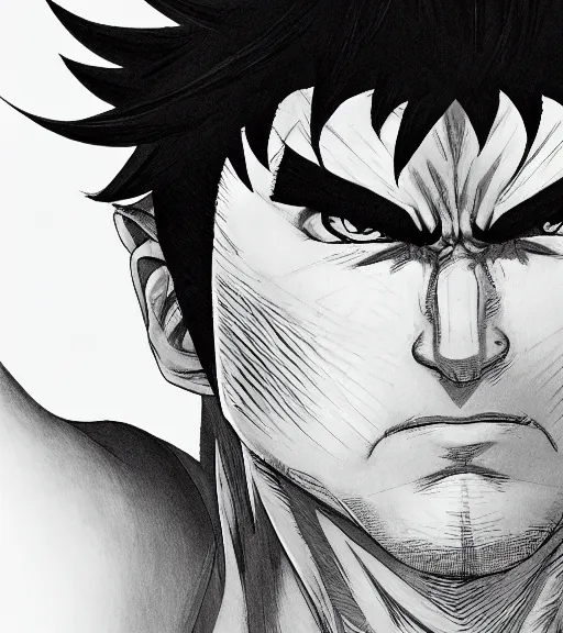 detailed portrait ryu from capcom street fighter 3,, Stable Diffusion