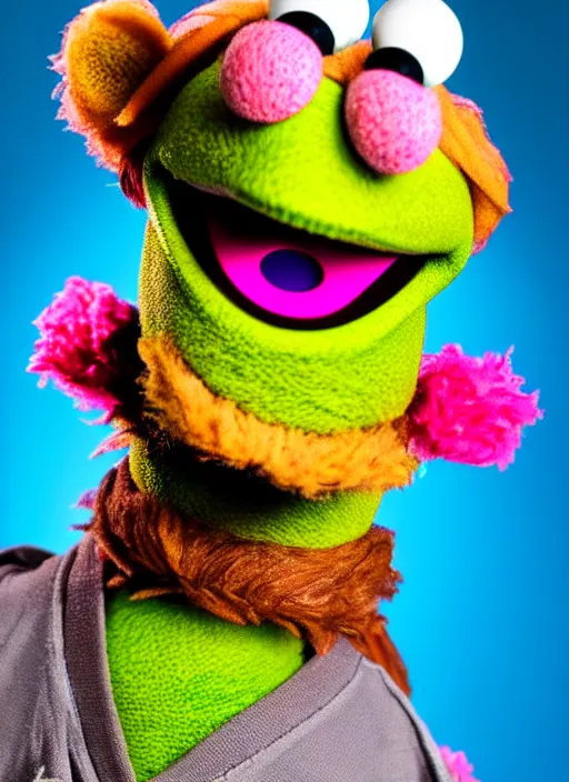 Image similar to studio portrait still of muppet thor from avengers infinity war as a muppet muppet as a muppet, 8 k, studio lighting, key light,