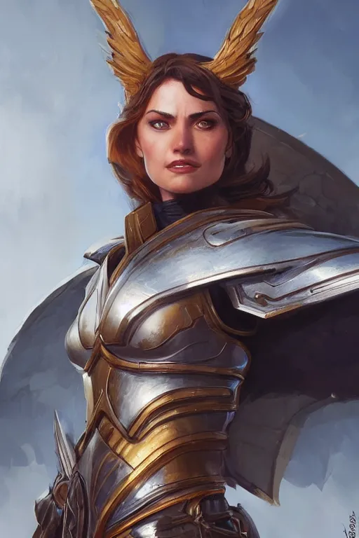 Image similar to amazon valkyrie athena, d & d, fantasy, portrait, highly detailed, headshot, digital painting, trending on artstation, concept art, sharp focus, illustration, art by artgerm and greg rutkowski and magali villeneuve