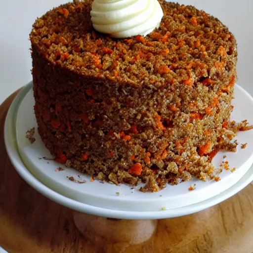 Image similar to carrot cake, award winning carrot cake, sweetened by natural secret ingredients. tastes like the original out of arkansas