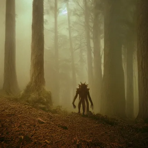 Prompt: tree bark monster king volumetric light fog scary cinematic masterpiece shot on film