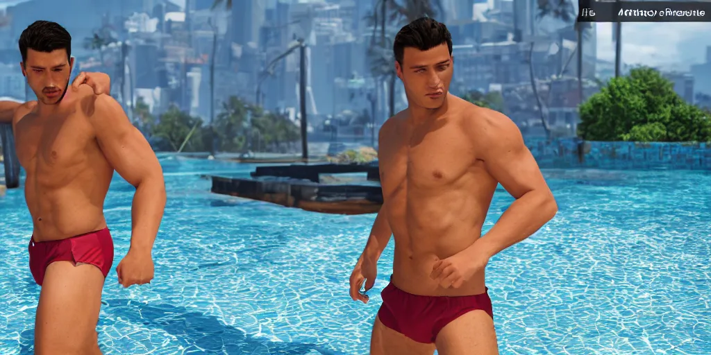 Prompt: a product picture of men's swimwear, photographic filter, unreal engine 5, realistic, hyperdetailed, 8 k, cinematic, volumetric lighting, very realistic effect, hd, hdr, 4 k, sharp focus, octane render, ultra detailed, high resolution, trending on artstation in the style of albert dros glowing rich colors powerful imagery