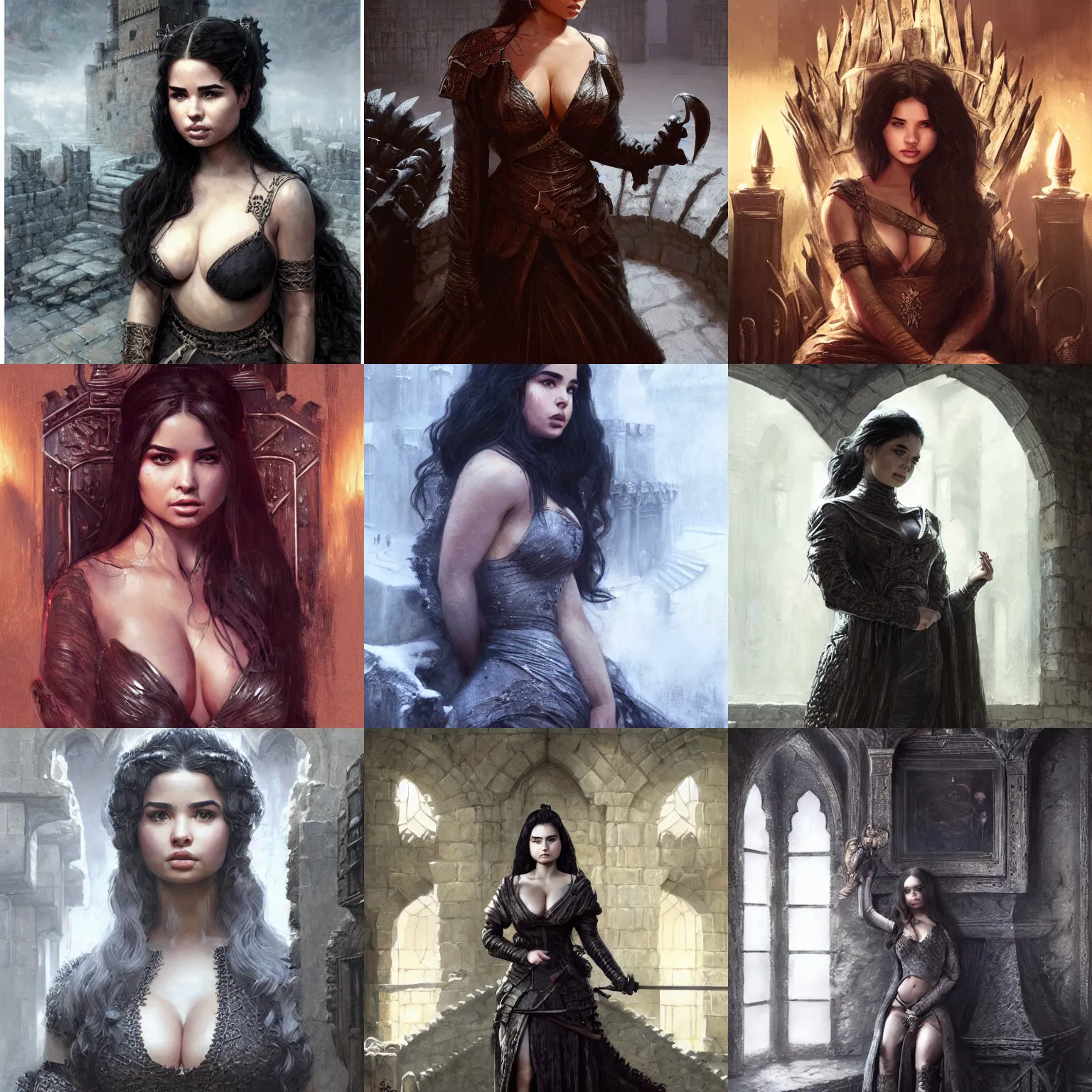 Prompt: portrait demi rose in game of thrones, dark, thief, intricate castle interior, highly detailed amour, smooth, artstation, digital illustration by ruan jia and mandy jurgens and wayne barlowe and greg rutkowski and frank frazetta