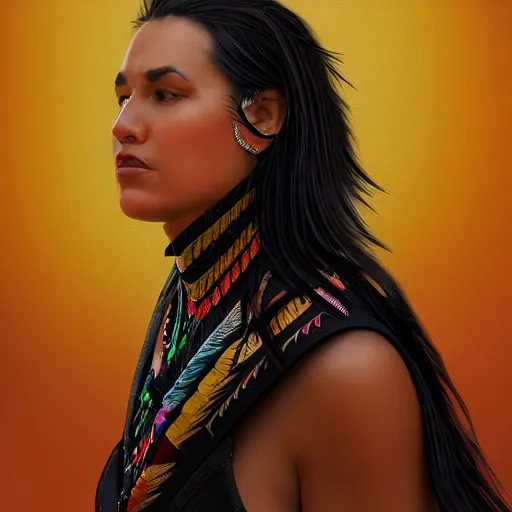 Prompt: Inspirational Maori woman, portrait photo, inspirational, digital art, trending on artstation, 8k resolution