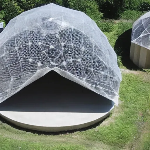 Image similar to delicious house made from domes and mesh tarp fabric