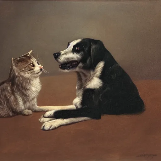 Prompt: ( a dog ) & ( a cat )